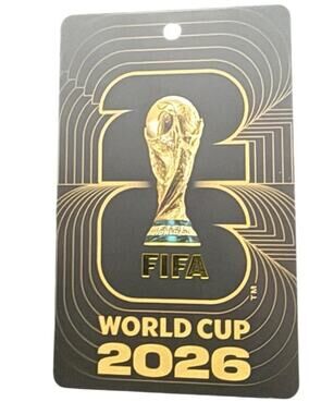 FIFA World Cup 2026 Black Gold Fan ID Card Badge Tag Tap Scan Soccer